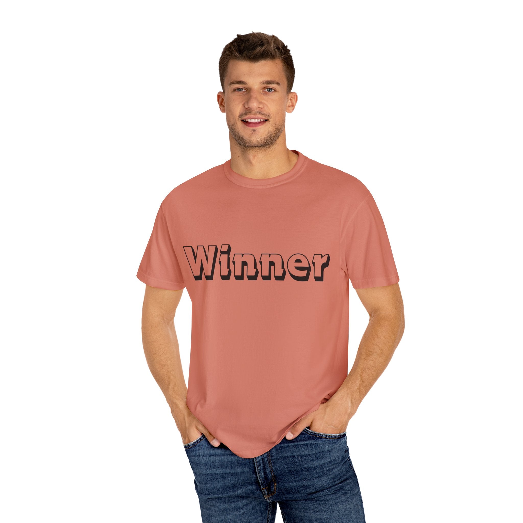 Garment-Dyed T-Shirt for Winners - Perfect Gift for Achievers, Sports Events, or Casual Style - Celebrate Success!