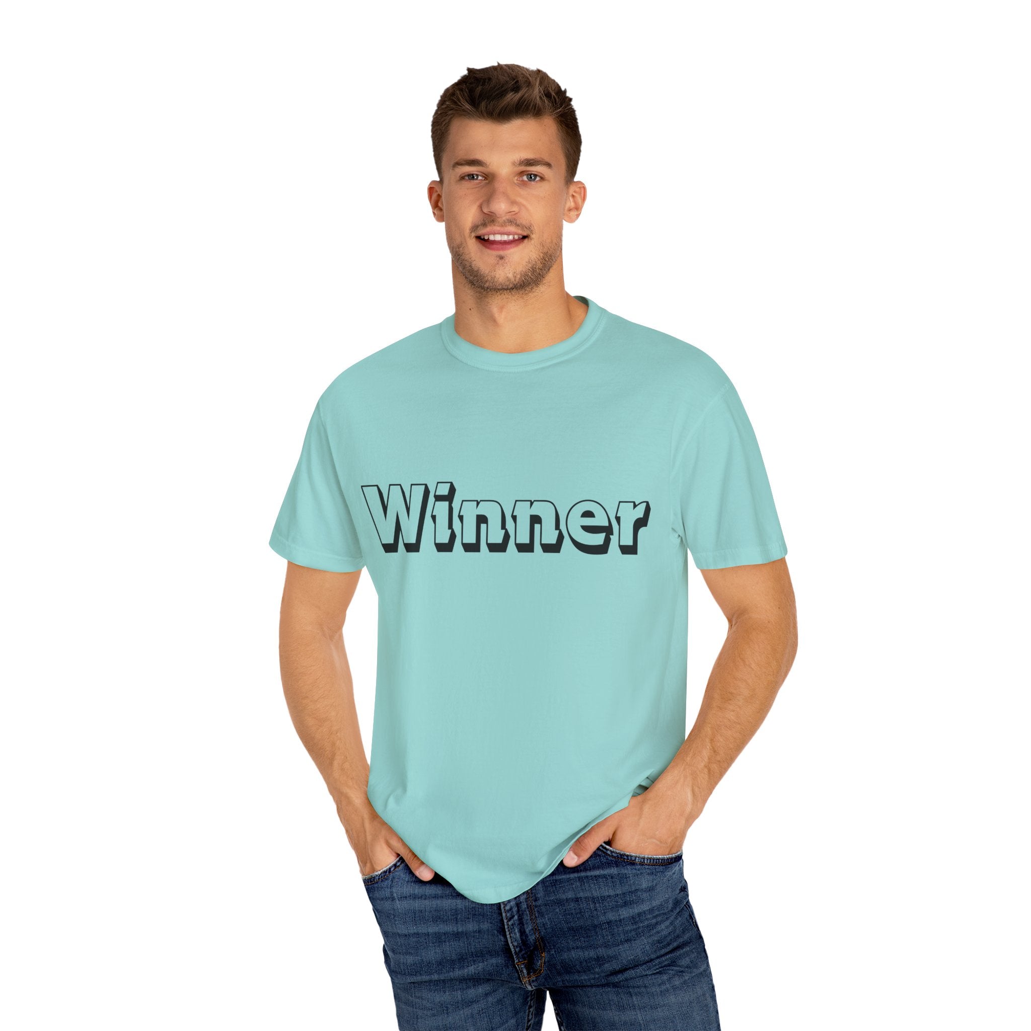 Garment-Dyed T-Shirt for Winners - Perfect Gift for Achievers, Sports Events, or Casual Style - Celebrate Success!