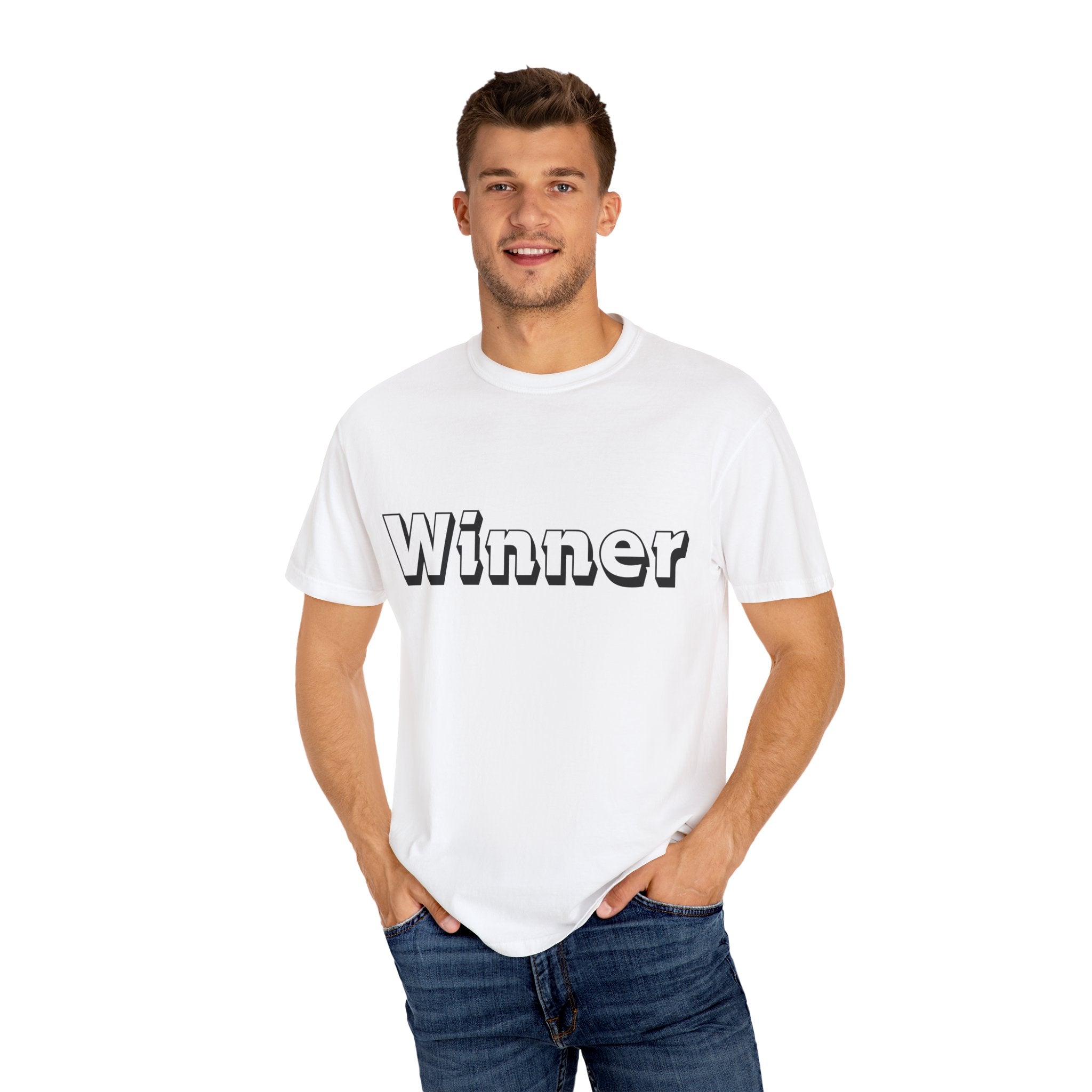 Garment-Dyed T-Shirt for Winners - Perfect Gift for Achievers, Sports Events, or Casual Style - Celebrate Success!