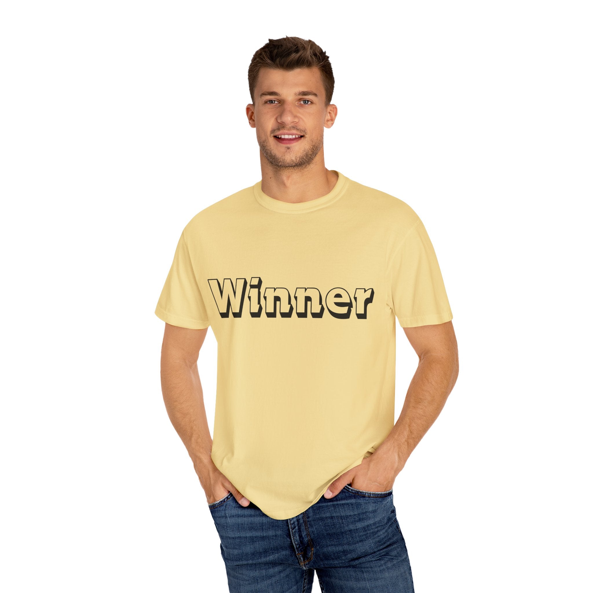 Garment-Dyed T-Shirt for Winners - Perfect Gift for Achievers, Sports Events, or Casual Style - Celebrate Success!