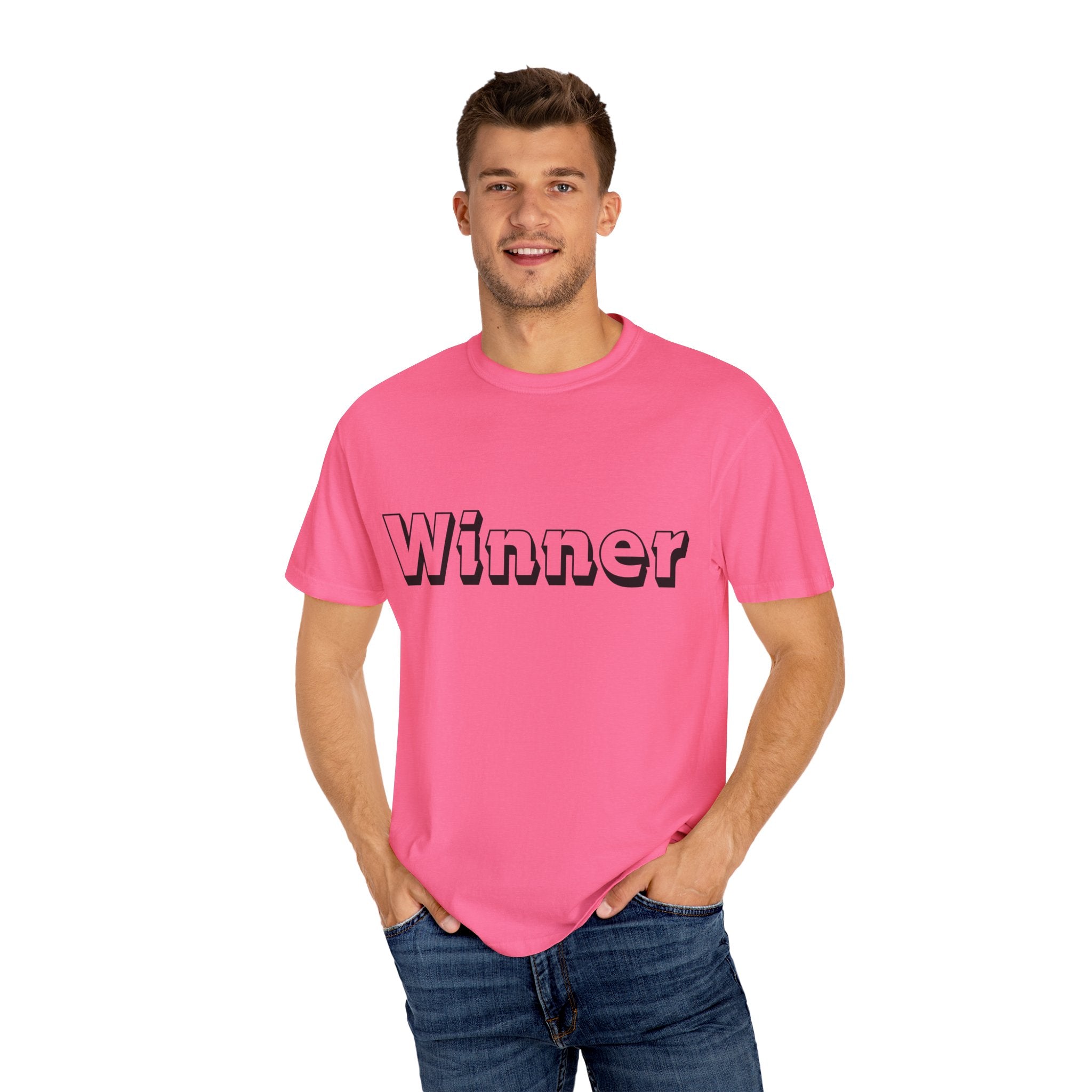 Garment-Dyed T-Shirt for Winners - Perfect Gift for Achievers, Sports Events, or Casual Style - Celebrate Success!