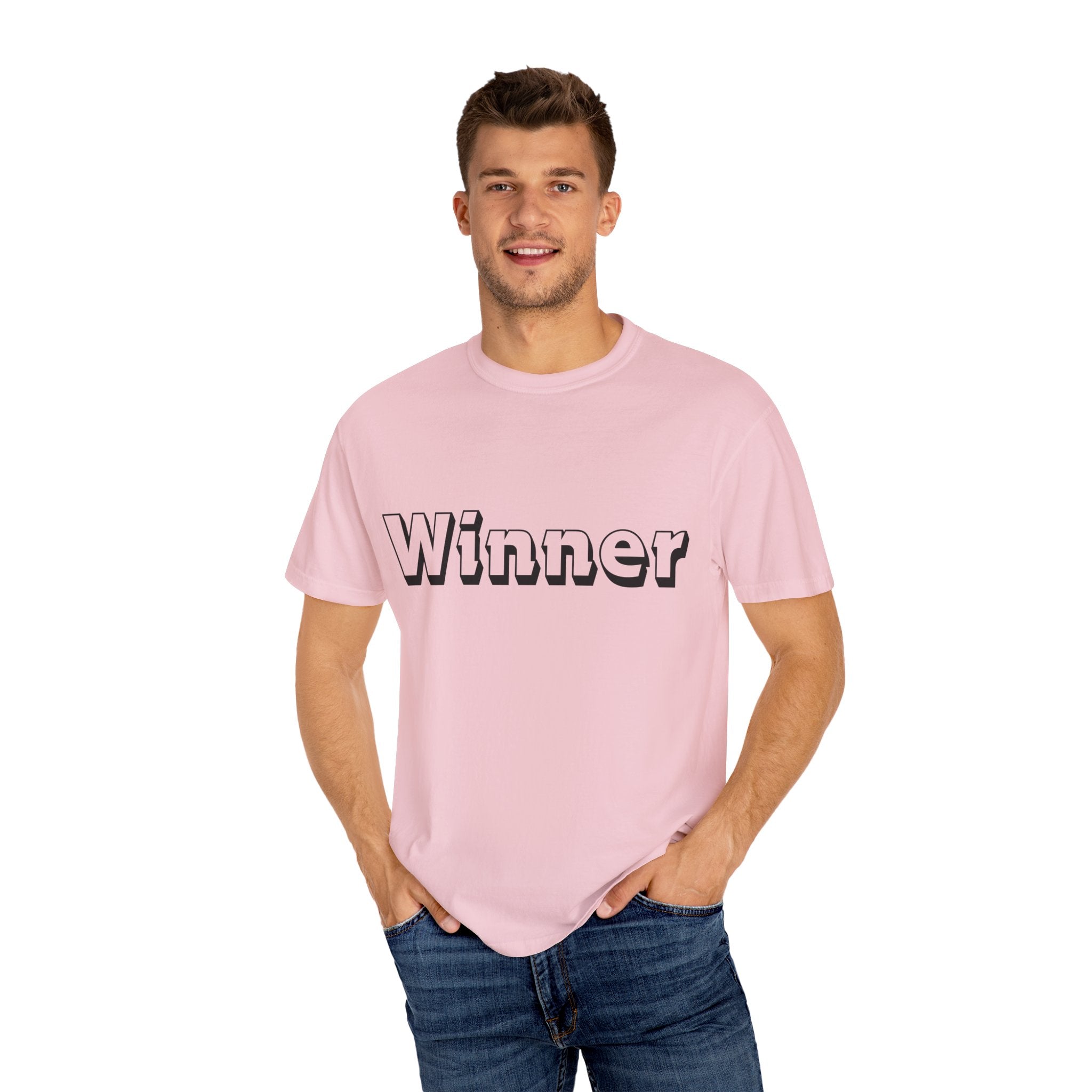 Garment-Dyed T-Shirt for Winners - Perfect Gift for Achievers, Sports Events, or Casual Style - Celebrate Success!