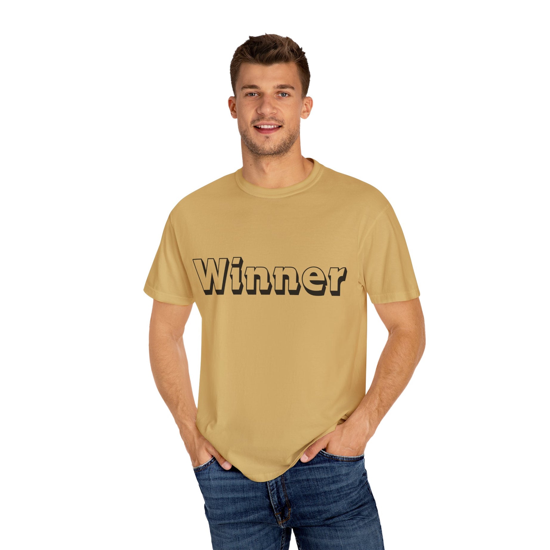 Garment-Dyed T-Shirt for Winners - Perfect Gift for Achievers, Sports Events, or Casual Style - Celebrate Success!