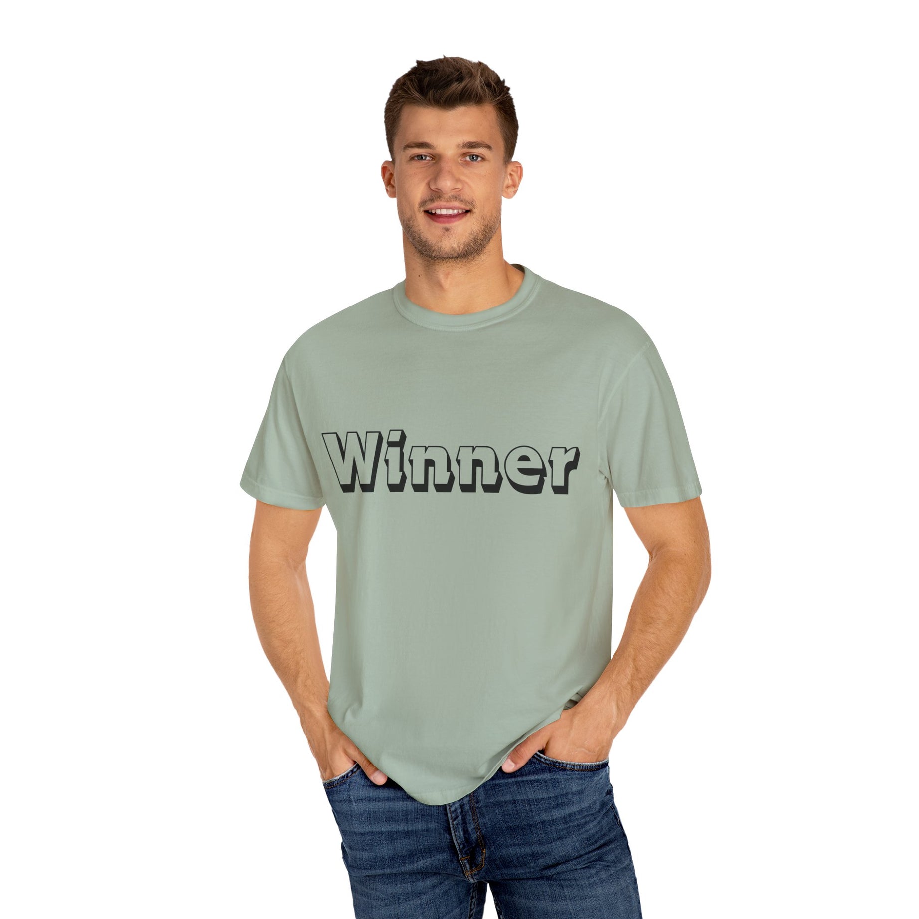 Garment-Dyed T-Shirt for Winners - Perfect Gift for Achievers, Sports Events, or Casual Style - Celebrate Success!