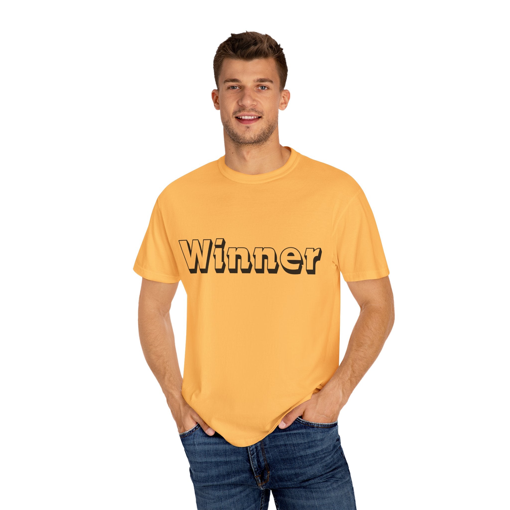 Garment-Dyed T-Shirt for Winners - Perfect Gift for Achievers, Sports Events, or Casual Style - Celebrate Success!