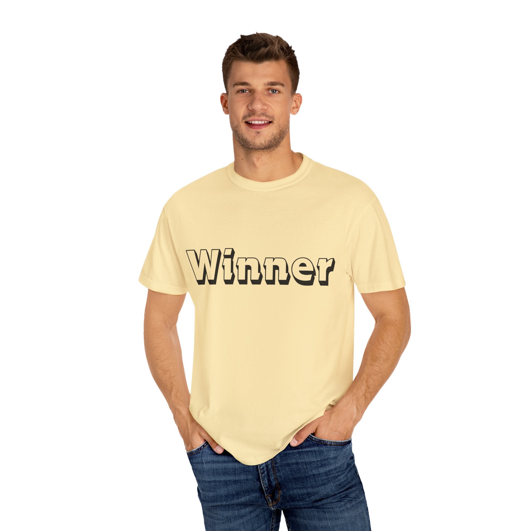 Garment-Dyed T-Shirt for Winners - Perfect Gift for Achievers, Sports Events, or Casual Style - Celebrate Success!