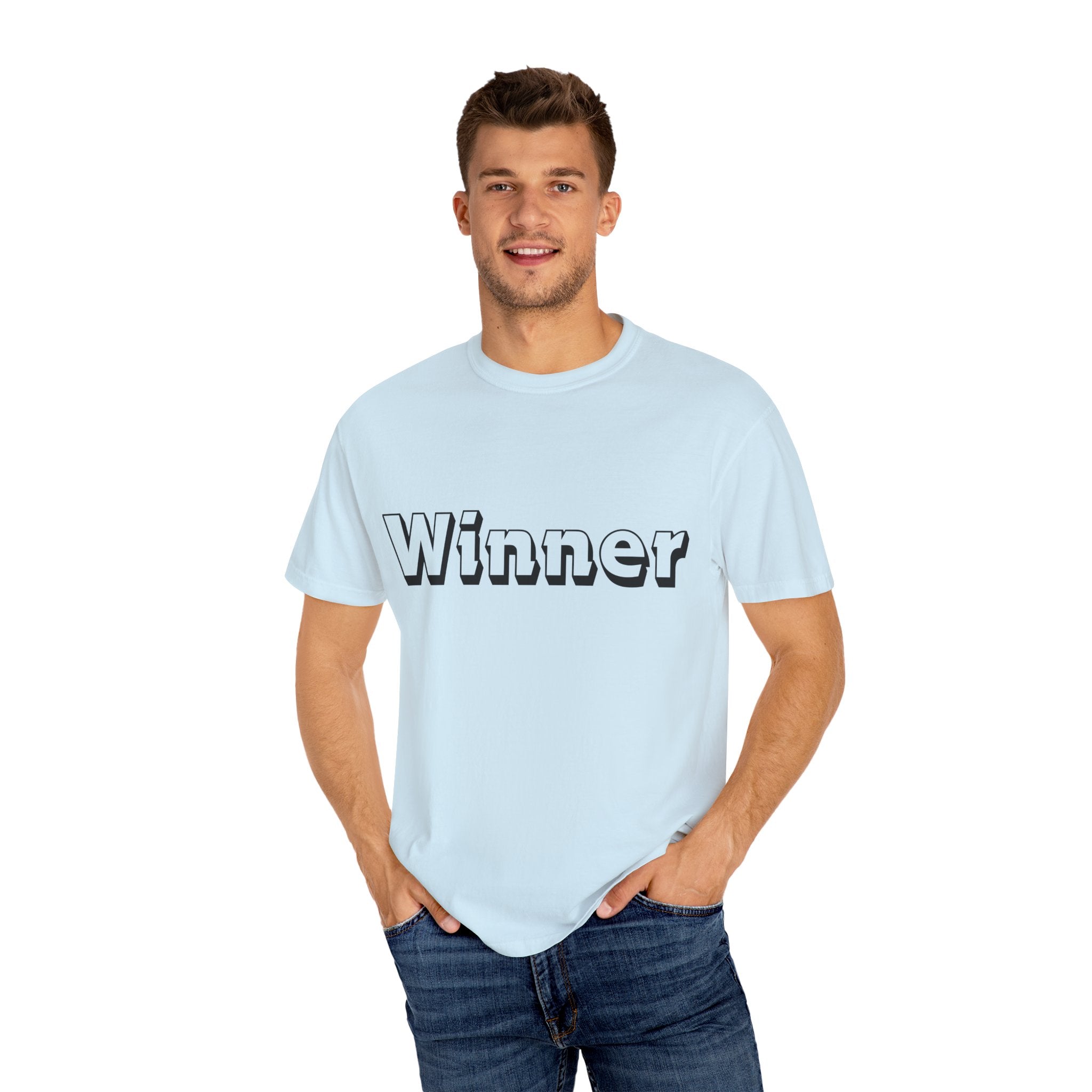 Garment-Dyed T-Shirt for Winners - Perfect Gift for Achievers, Sports Events, or Casual Style - Celebrate Success!