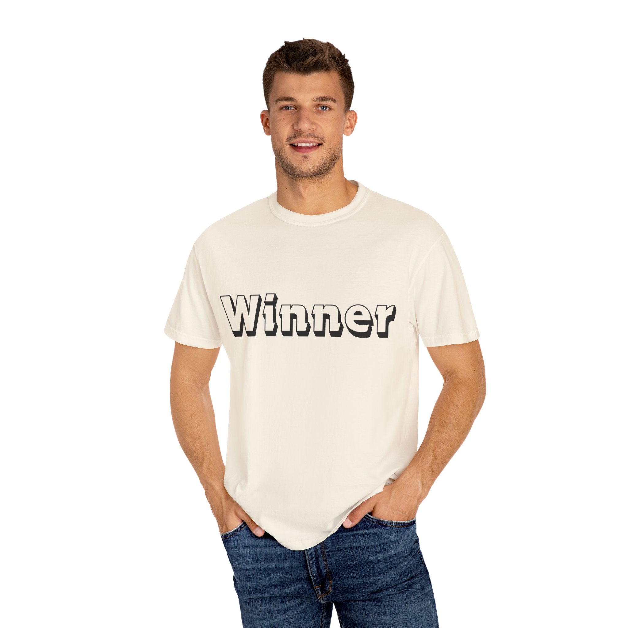 Garment-Dyed T-Shirt for Winners - Perfect Gift for Achievers, Sports Events, or Casual Style - Celebrate Success!