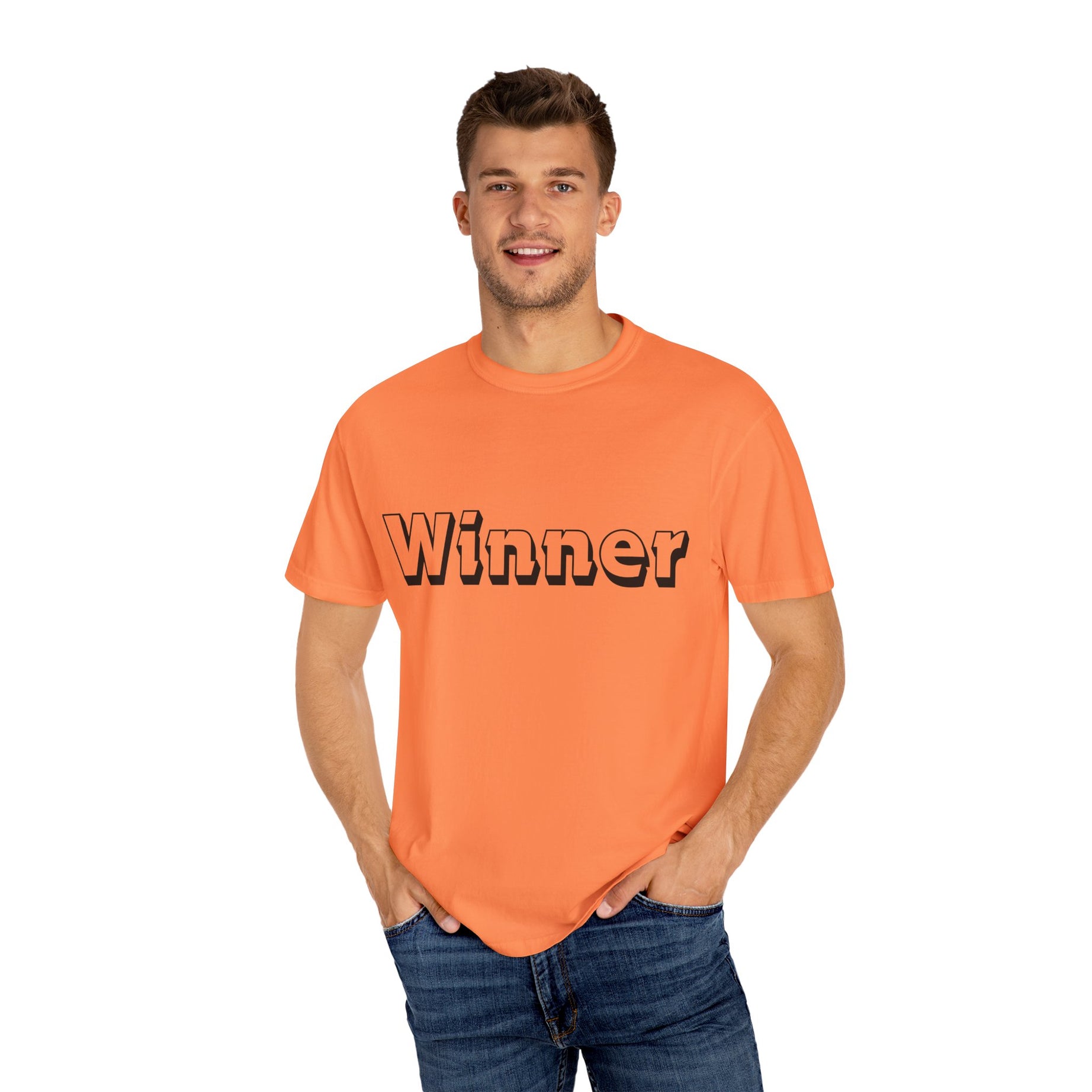 Garment-Dyed T-Shirt for Winners - Perfect Gift for Achievers, Sports Events, or Casual Style - Celebrate Success!