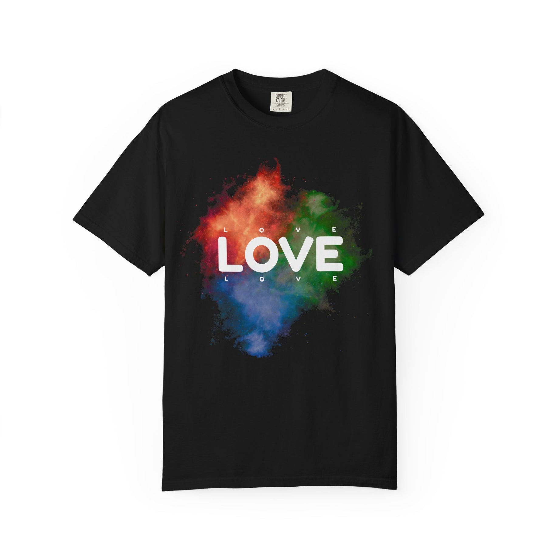 Colorful Love T-Shirt | Unisex Garment-Dyed Tee, Casual Wear, Gifts for Loved Ones, Valentine's Day, Positive Vibes