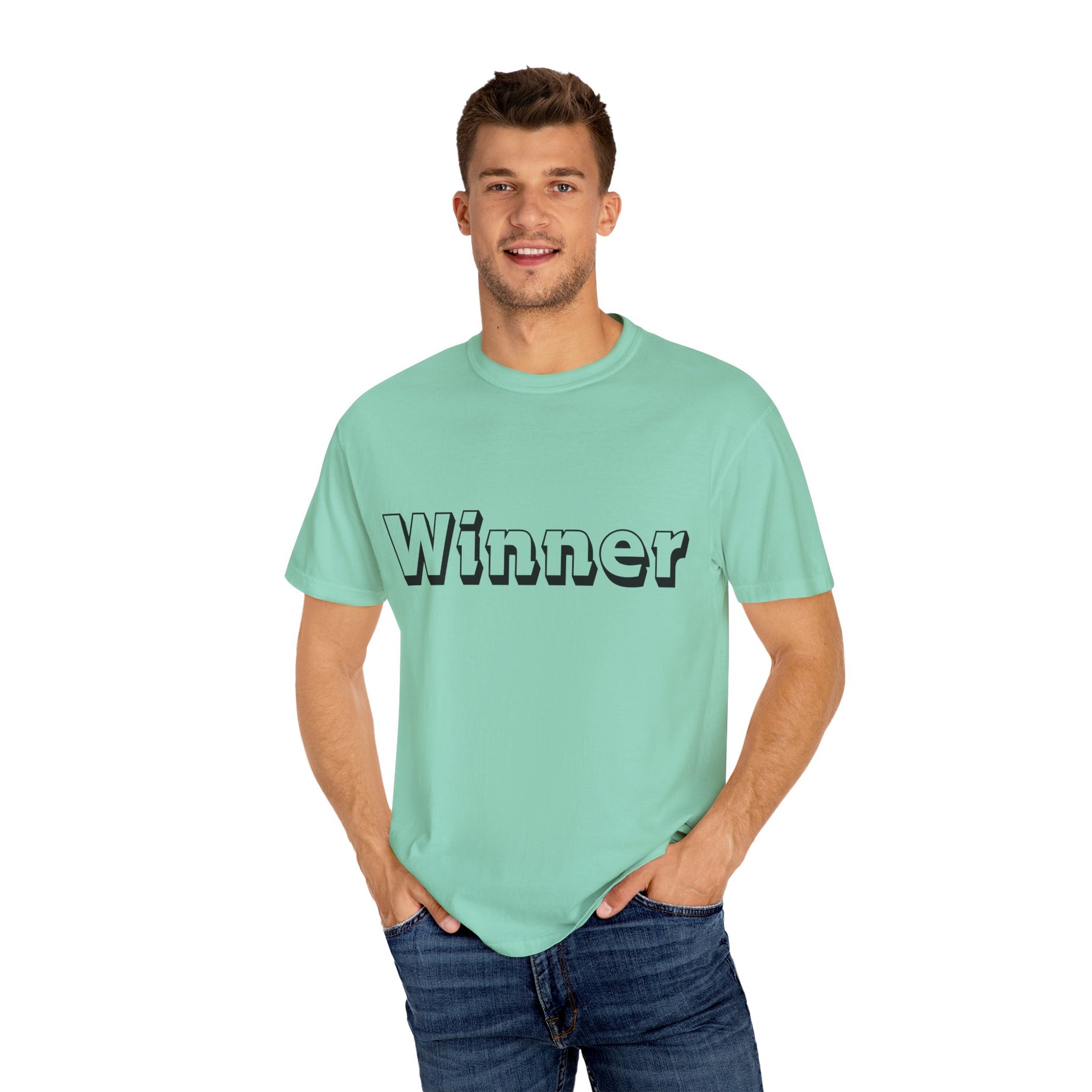 Garment-Dyed T-Shirt for Winners - Perfect Gift for Achievers, Sports Events, or Casual Style - Celebrate Success!