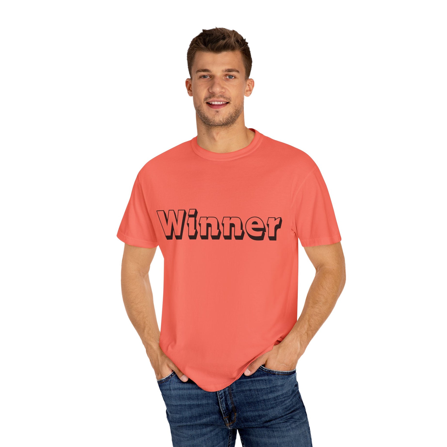 Garment-Dyed T-Shirt for Winners - Perfect Gift for Achievers, Sports Events, or Casual Style - Celebrate Success!